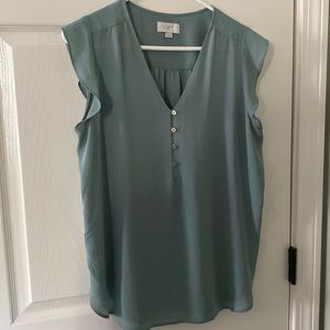 Loft new silky ruffle sleeve top